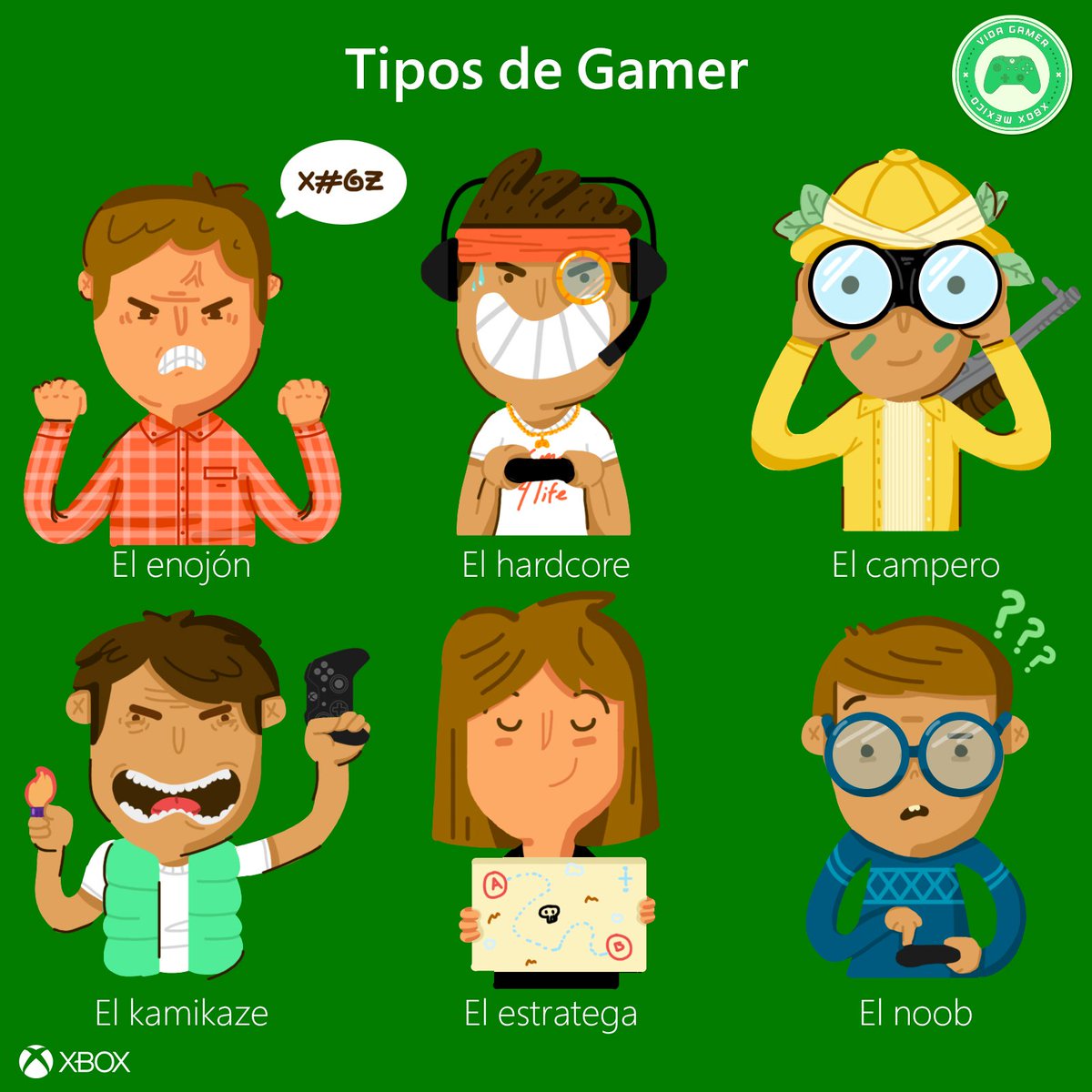 XBOXMexico's tweet photo. ¿Qué tipo de Gamer eres? #VidaGamer https://t.co/W6SCvrSJcz