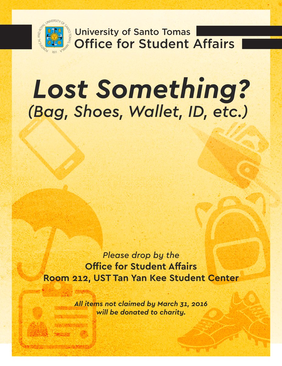 Uy, pansinin mo naman ako. Malay mo, ako ang magbabalik ng mga bagay na nawala sayo. <3 - OSA Lost and Found