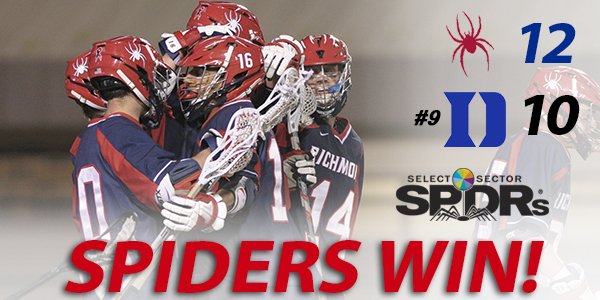 SpiderMLAX's tweet image. SPIDERS WIN! Down goes #9 Duke!!! #OneRichmond