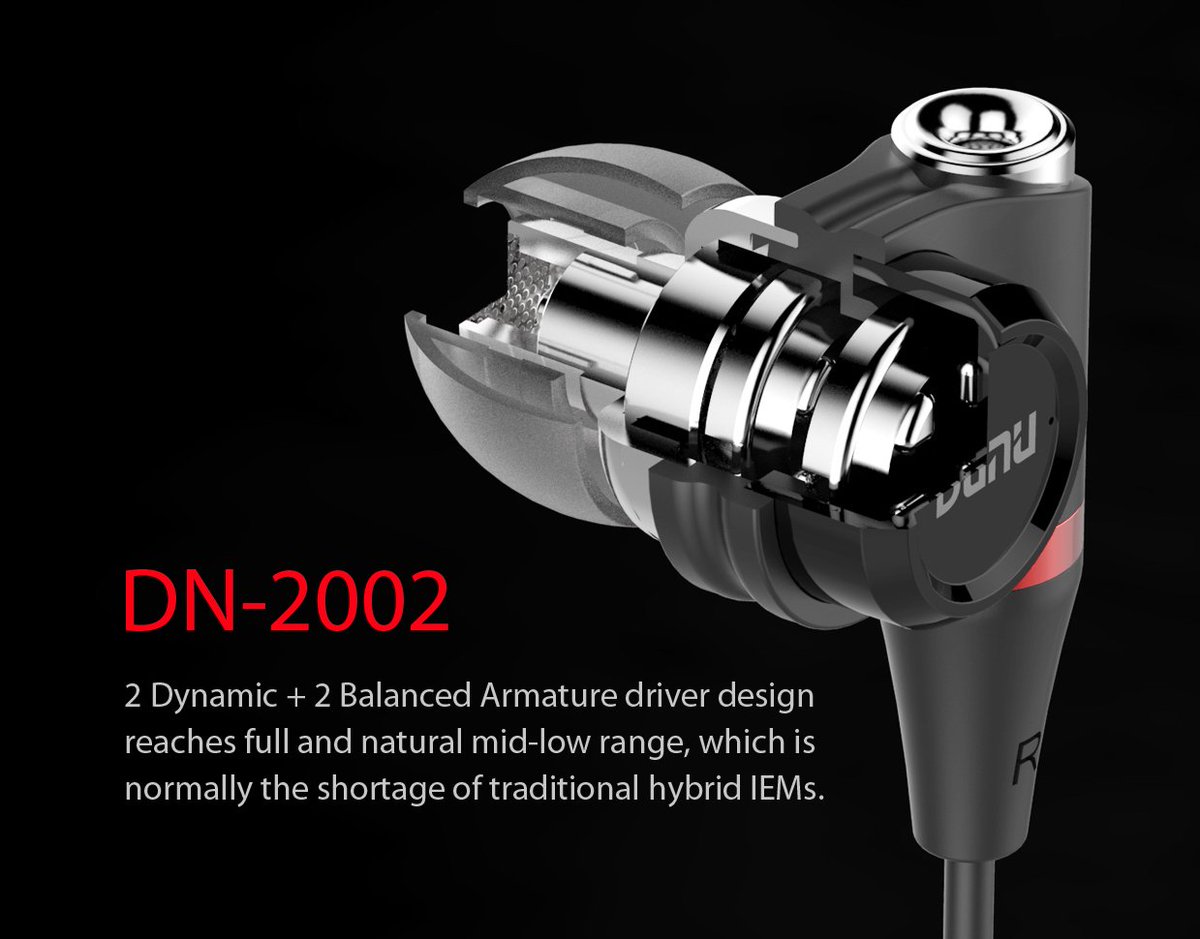 DUNU_LEO's tweet photo. 2 Dynamic + 2Balanced Armature driver design

#DN2002 #DUNU #headphones #4driver https://t.co/EIOkQHUz77