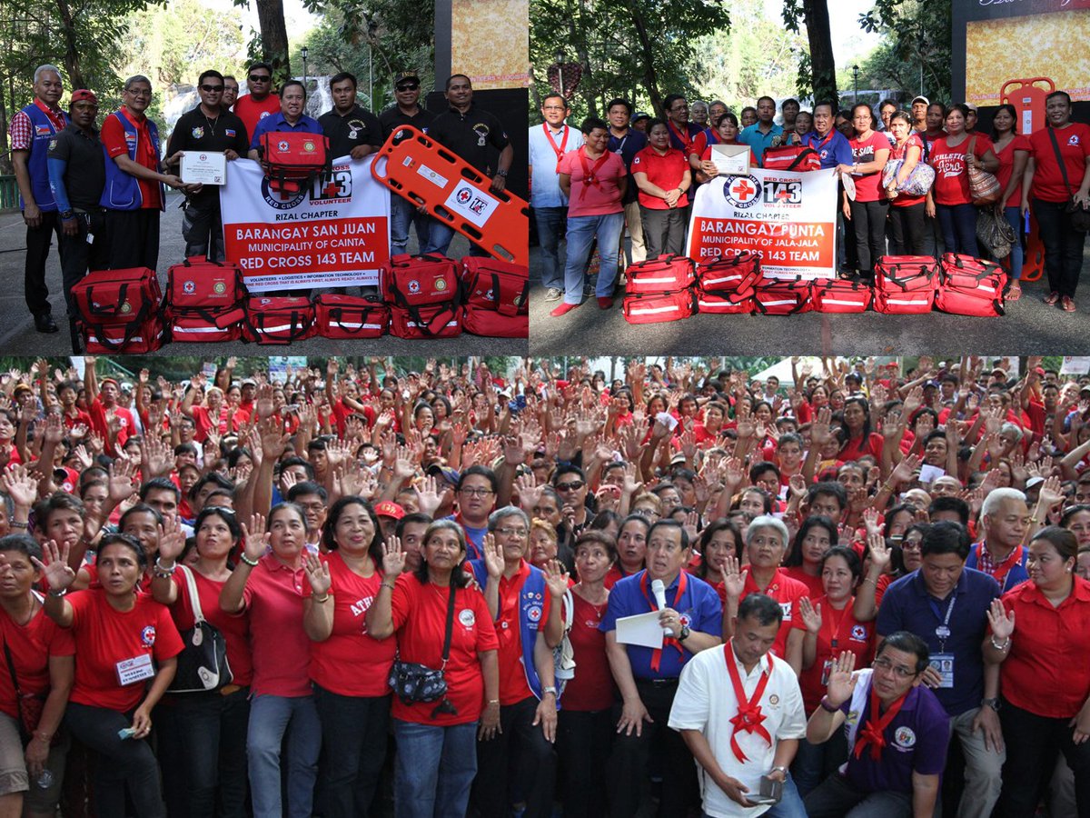 redcross143's tweet image. Rizal volunteers join Red Cross 143 redcross.org.ph/press/news/ite… #RedCross143 #VolunteerPH | via @philredcross