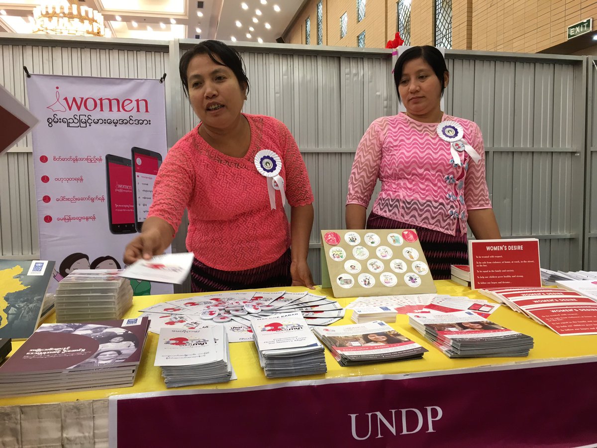 UNDP_Myanmar's tweet image. Happy International Women's Day! #IWD2016 We are in Nay Pyi Taw presenting the #iWomenapp w #MayDoeKabar