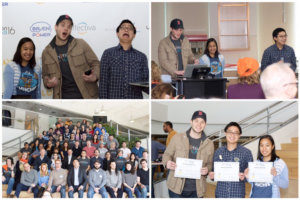 chriskwan's tweet photo. Awesome time playing with #affectiva & @pavlok's tech @ the #EmotionLab16 #hackathon! 😜⚡️ Big thanks to @Affectiva! https://t.co/DFz667tqW6
