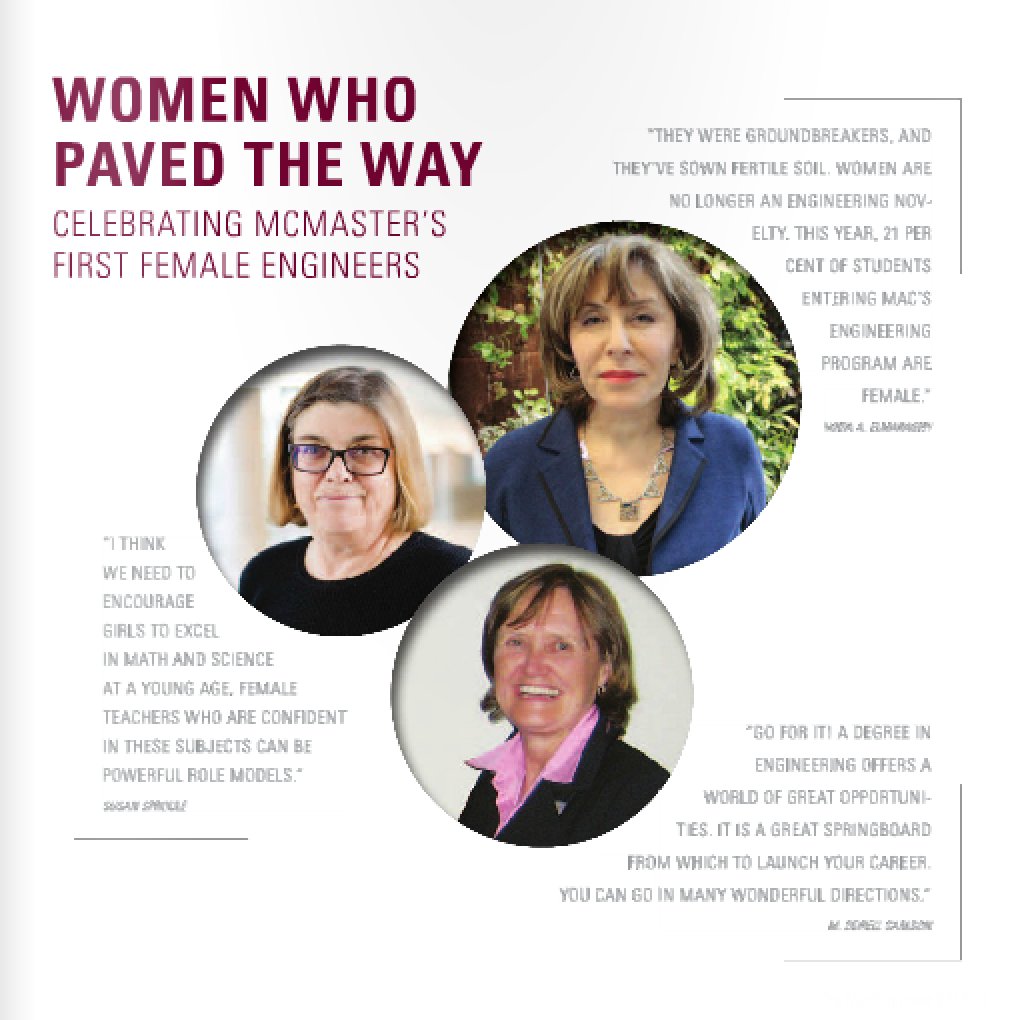 McMasterEng's tweet photo. Women who paved the way: Celebrating @McMasterU first female engineers. #NEM2016 #IWD2016
https://t.co/iIBE9vszf0 https://t.co/oP1bBkgR4I