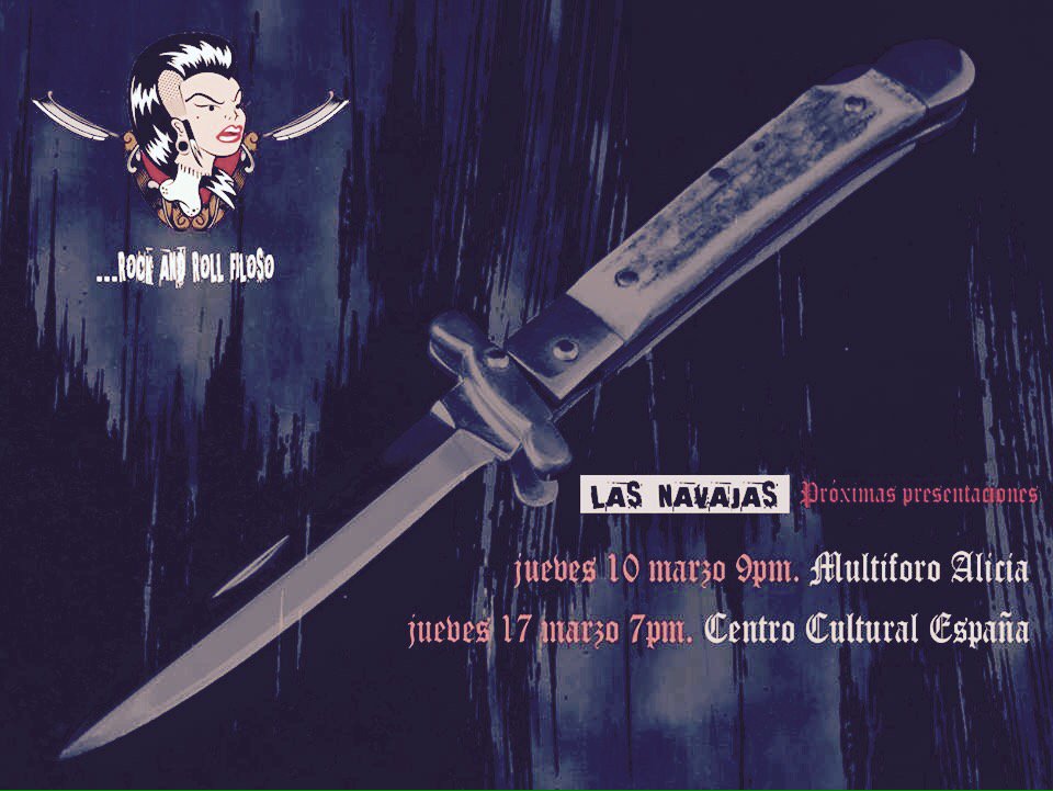 JennyBombo's tweet photo. Próximos tokines de @LasNavajas     flyer cortesía de @sadefornication https://t.co/QcNXeTgc58