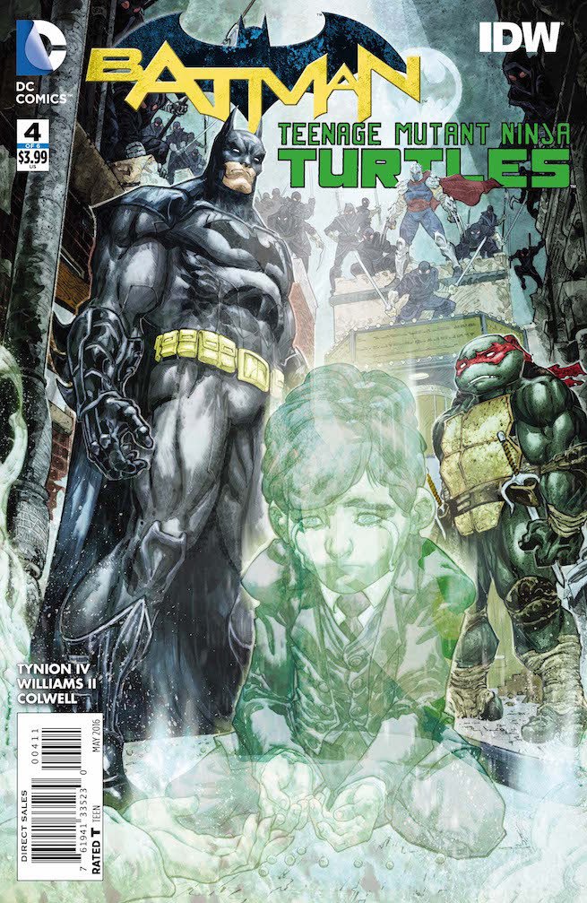 DCOfficial's tweet image. Pizza party at Wayne Manor! Preview BATMAN/TEENAGE MUTANT NINJA TURTLES #4: bit.ly/1pbjRh2