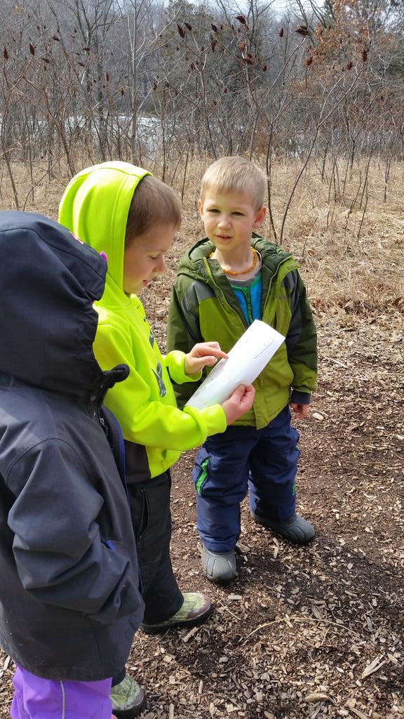 ADutke's tweet image. &quot;Miss Anna, it is warm again, so can we make our maps of Jeffers Pond?&quot; #natureprek #studentdirectedlearning