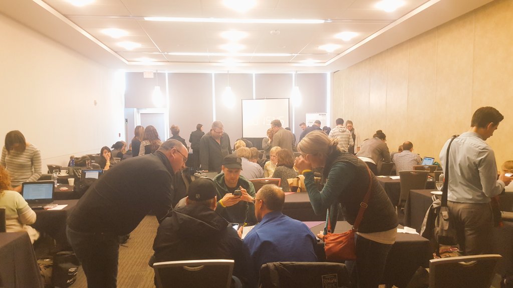 DMLO_o's tweet photo. When's the last time you've seen ppl so vested for the last session of a conference?? #ERLCSummit #BreakoutEDU https://t.co/ClXvVbAIE9