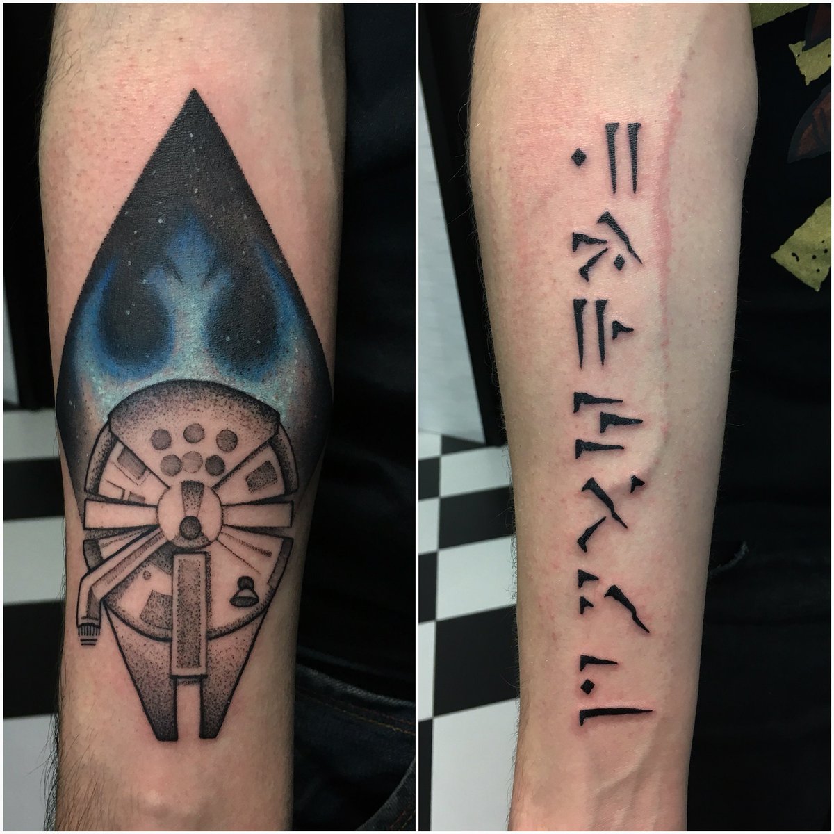 Pol_tattoo's tweet photo. Terminamos la semana tatuando a los guapazos @aLexBY11 y @Rubiu5  y un placer contar con la presencia d @ElvisaYM 🤘🏻 https://t.co/kxim9CmVB1