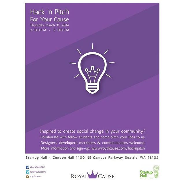 RoyalCauseSPC's tweet photo. Registration open! Use link in bio #RoyalCause #startuphall @uwstudentlife @uw_bothell @spepuw 📷: @royal_cause https://t.co/4xTJTs5M0j