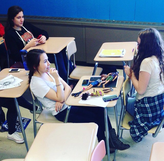 MrsHayden_ELA's tweet photo. Sometimes you look up while the (honors) children are "working on projects." 👫#PlayingBarbies #CreativeLearning https://t.co/GILfVmcDj6