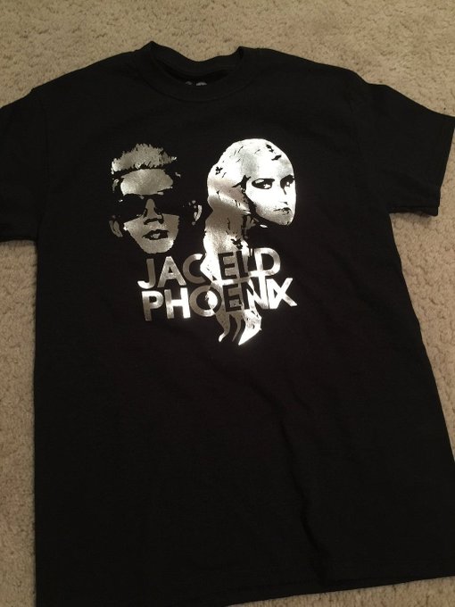 HEY GUYS! Limited Edition Silver Foil JACKELD PHOENIX shirts!  They R unisex S,M,L,XL Bookjackeldphoenix@gmail<a href="/tag/music"class="tags"><span>#music</span></a><a href="/tag/hilarious"class="tags"><span>#hilarious</span></a><a href="/tag/funnyshit"class="tags"><span>#funnyshit</span></a>