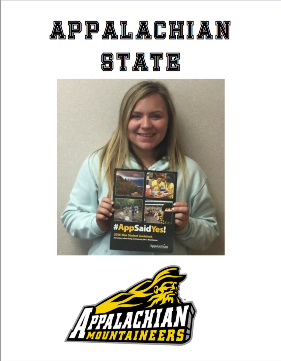 blazerguidance's tweet photo. Shout out to Maria Christeson on her acceptance to Appalachian State.  Congratulations!!!! https://t.co/OSL7vSCVTC
