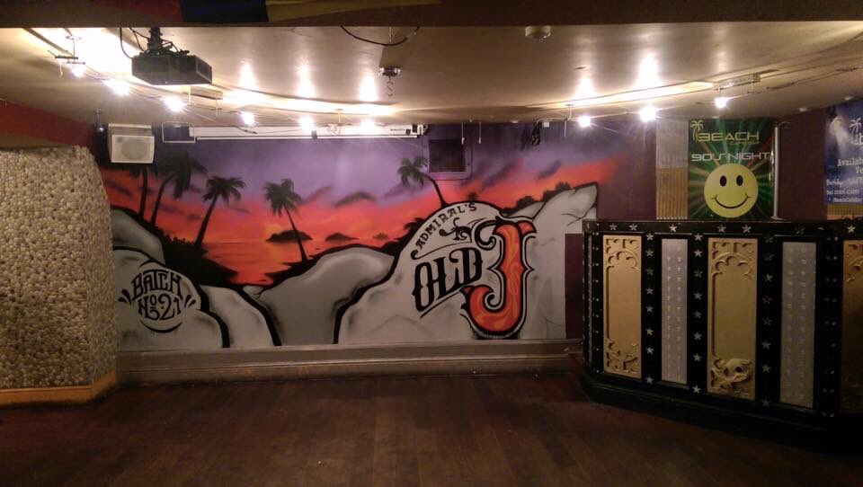 Hot off the press, new graffiti artwork installation at <a href="/TheBeachcafeBar/">The Beach cafe Bar</a> D X #oldj #yeovil #rum #artwork #mural