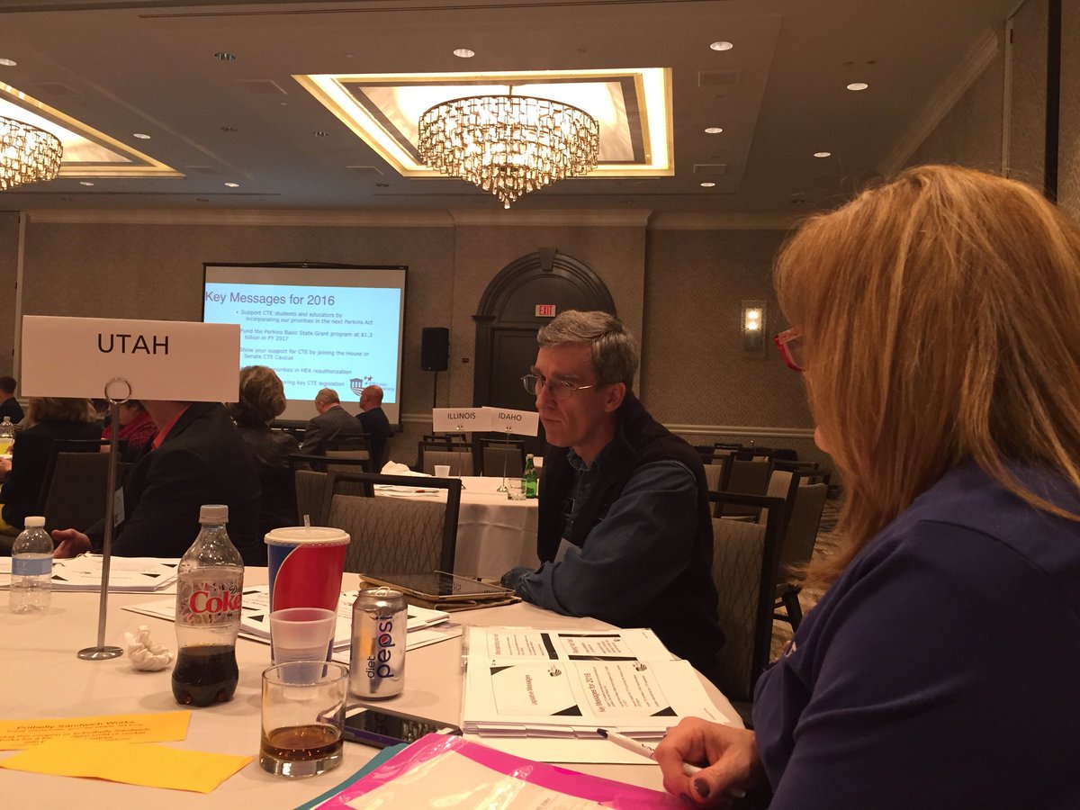UtahACTE's tweet photo. Learning the key points to advocacy in anticipation for our Hill visits tomorrow! #NPS16 #careerteched https://t.co/oT68yOscHF