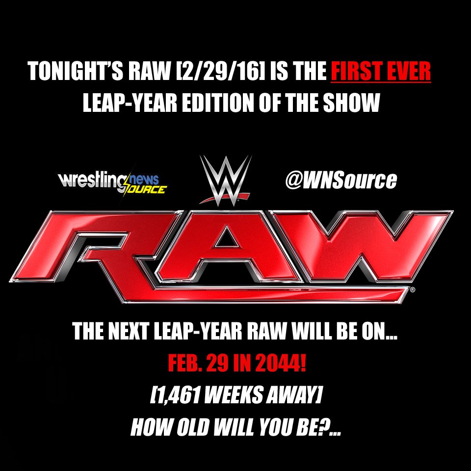 WNSource's tweet photo. How old will you be? 

#wwe #raw https://t.co/xrfB5XN64n