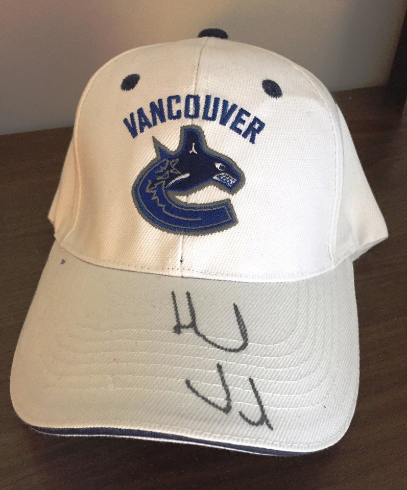 Autographed by #HenrikSedin for our #antibullying #concert silent auction! Tix humcanada.com! #newwest