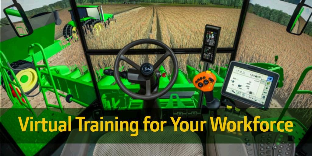 JohnDeere's tweet photo. We can't test drive the S680 inside @ComClassic, so we brought the Combine Simulator to #Classic16. Visit Booth 635 https://t.co/UzRiskJUnp