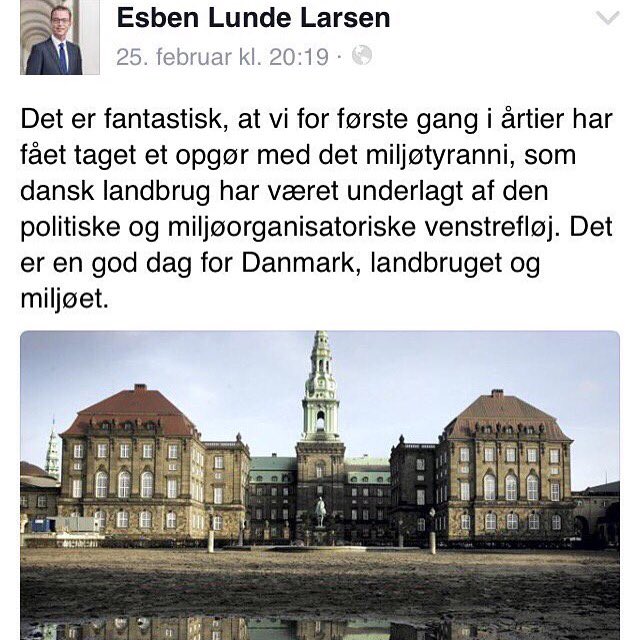 Og jeg der håbede, vi måske havde fået en miljøminister denne gang. Ak. #dkpol #dkgreen