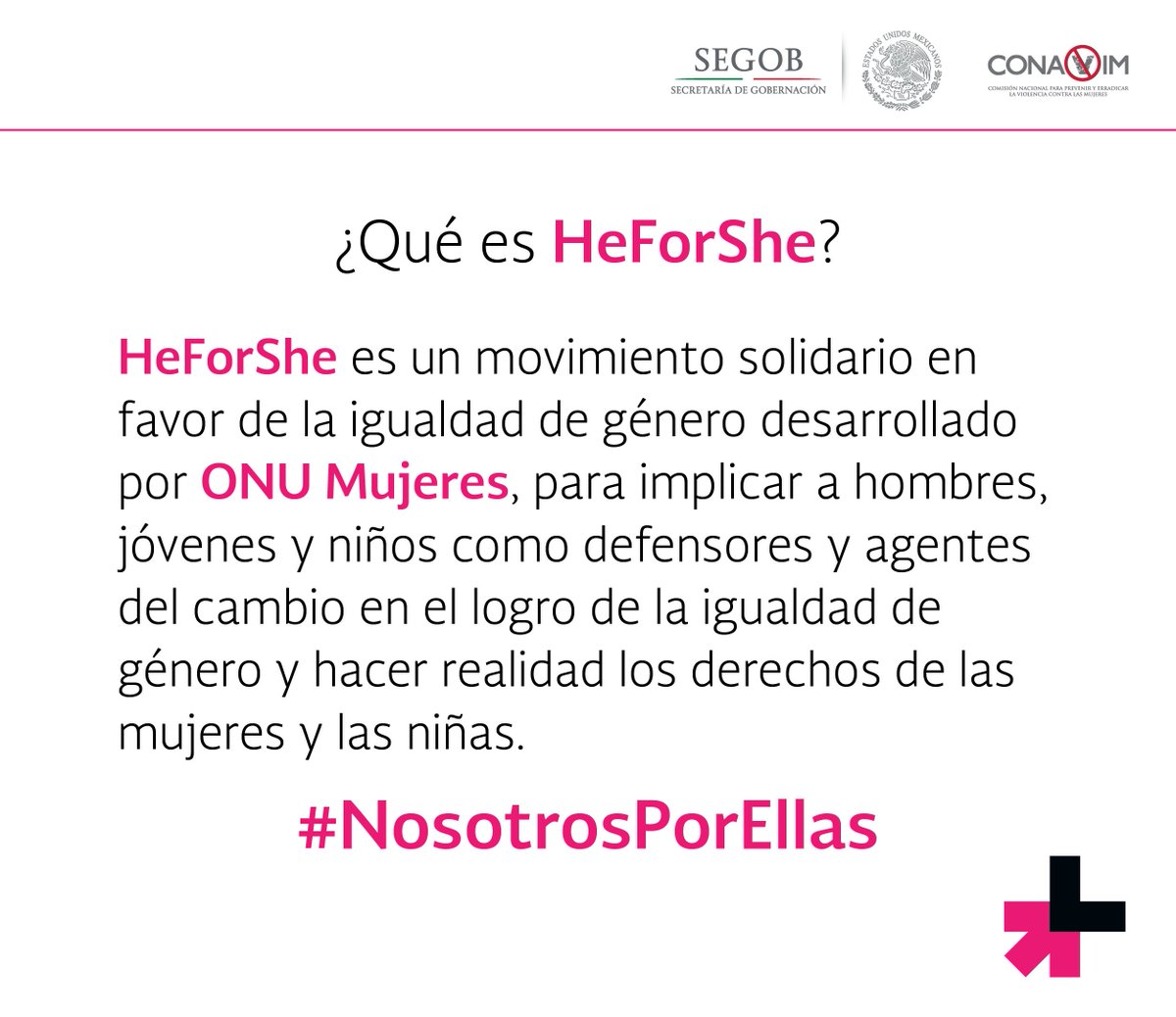 ¿Sabes qué es #NosotrosPorEllas? #Entérate y firma el pacto <a href="/HeForShe/">HeForShe</a> ow.ly/YTWez
