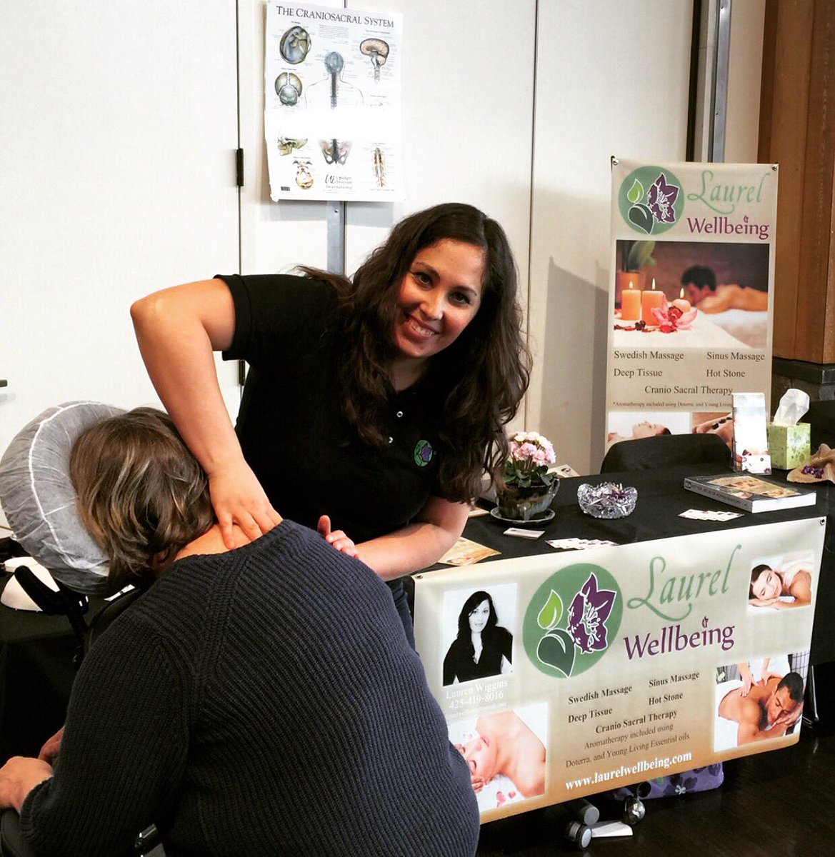LaurelWellbeing's tweet photo. What a great event! #MukilteoHealthandWellnessFair #massage #massagetherapy #Mukilteo #LaurelWellbeing https://t.co/v2l8vRXRqP