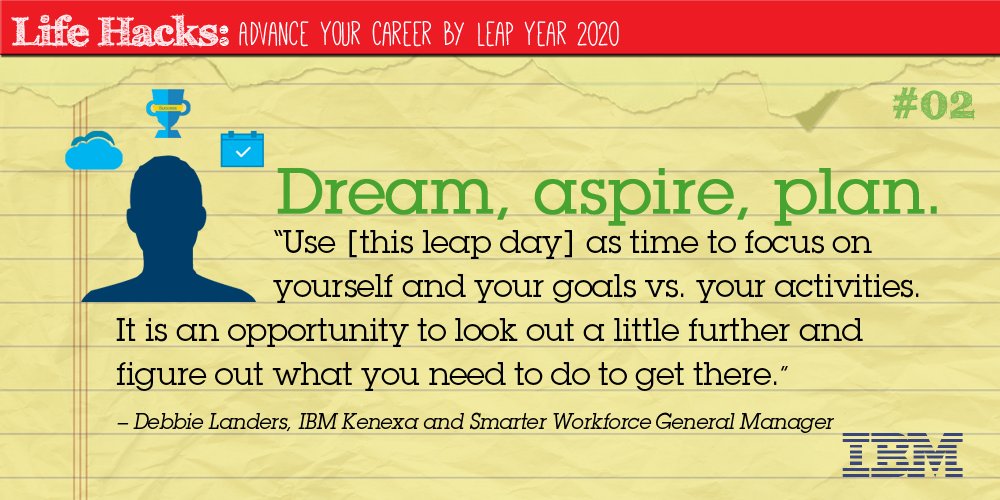 HCLDigital's tweet photo. Dream, aspire, and plan this leap year, says @debbie_landers. More #LifeHacks: https://t.co/VxyNcKy6Fx #NewWayToWork https://t.co/BUGIwhJ9ZN