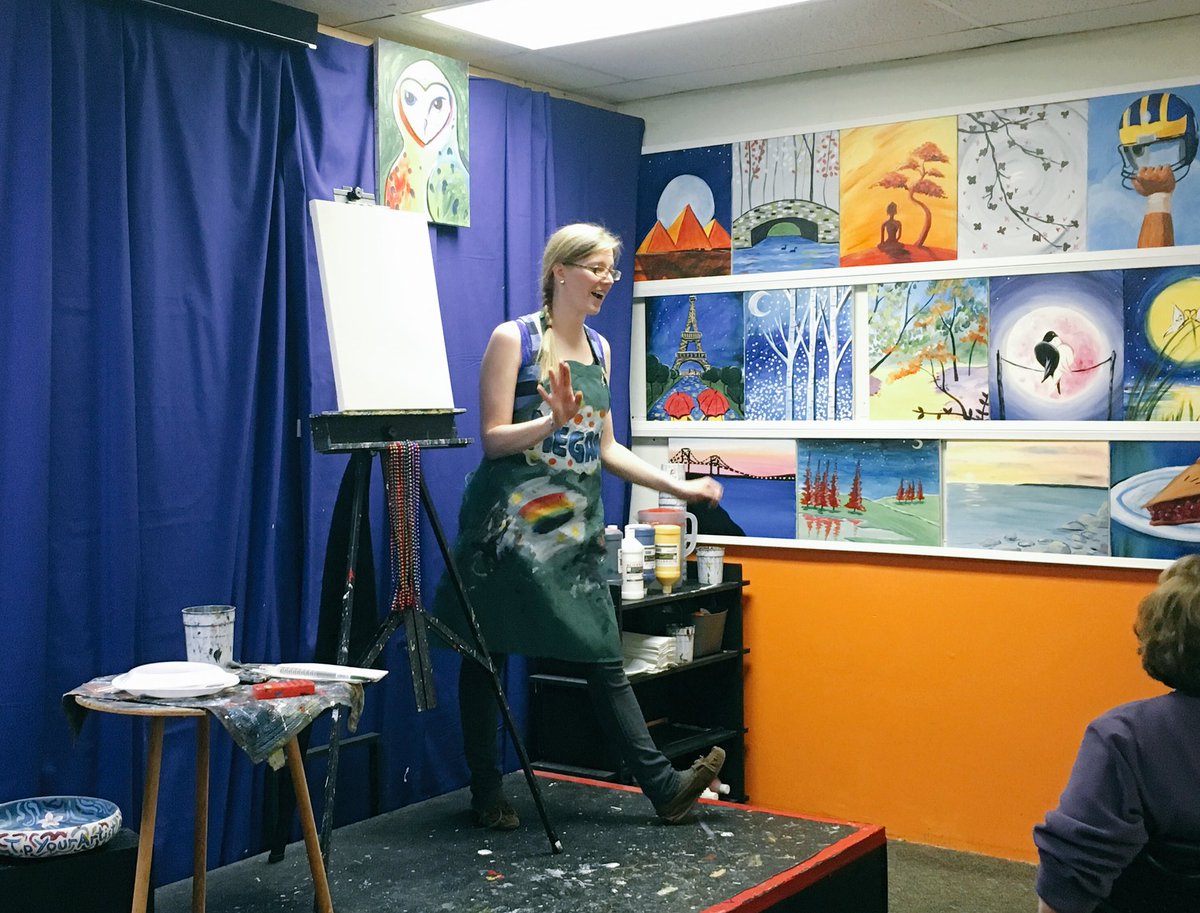 PaintandPourA2's tweet photo. She's baaaaaaack! 
The return of Megan! https://t.co/UQ2ZiJxhKk