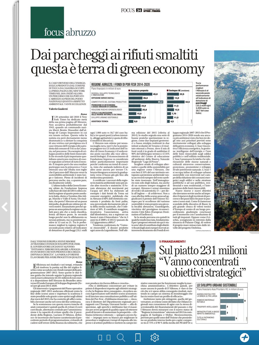 crigerardis's tweet photo. Oggi su @repubblicait si parla della #greeneconomy in #Abruzzo 5marzo a Pescara sviluppo sostenibile @TommasoDiRino https://t.co/VtQTxoW4qM