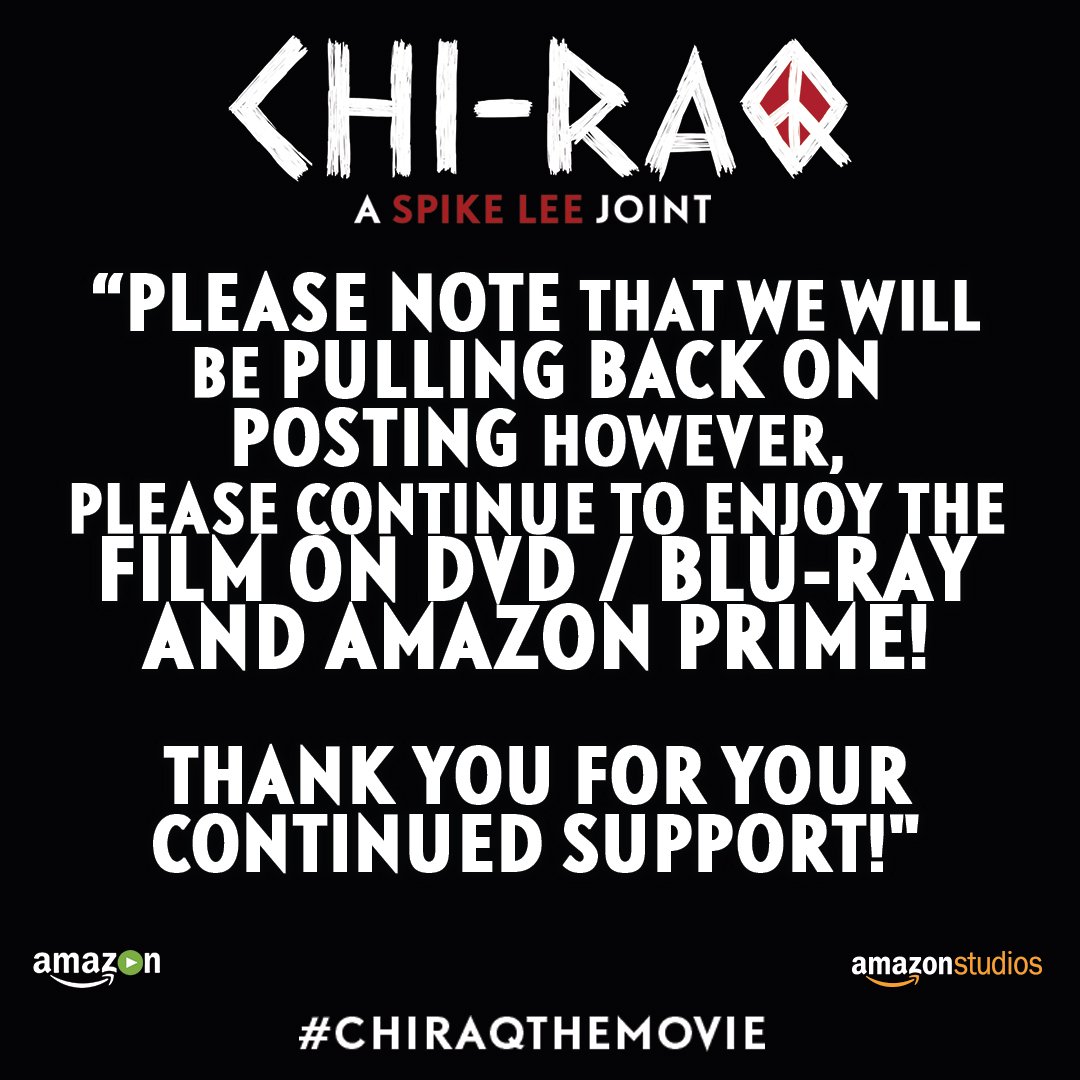 T H A N K  Y O U for your continued support and for keeping the conversation going! #BeTheChange #ChiRaqTheMovie