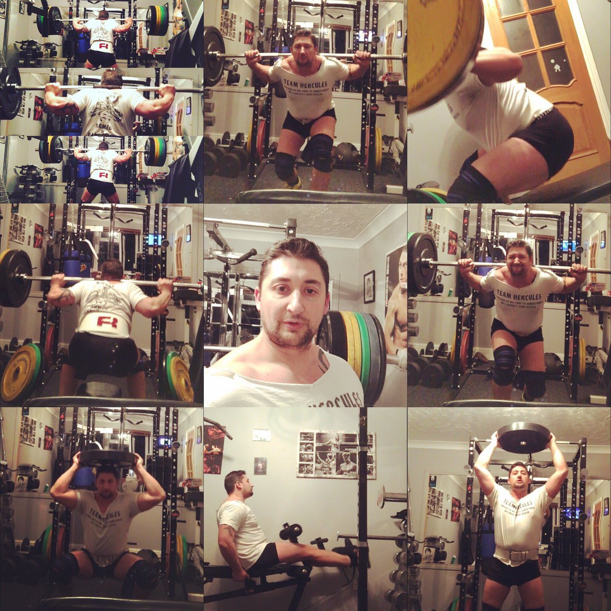 essexbodyguard's tweet photo. #legday in the #homegym tonight #squats #lunges #legextensions 

#squat #gymselfie #gymmotivation #powerlifting #gym https://t.co/O8LZSrvVQL