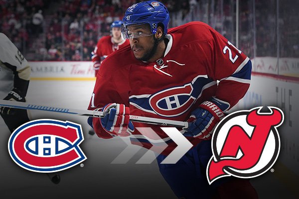NHL's tweet photo. OFFICIAL: @NJDevils &amp; @CanadiensMTL exchange @smithpelly23 &amp; Stefan Matteau. https://t.co/BJJVKoLczp #NHLTrade https://t.co/ovDjs3xz3t