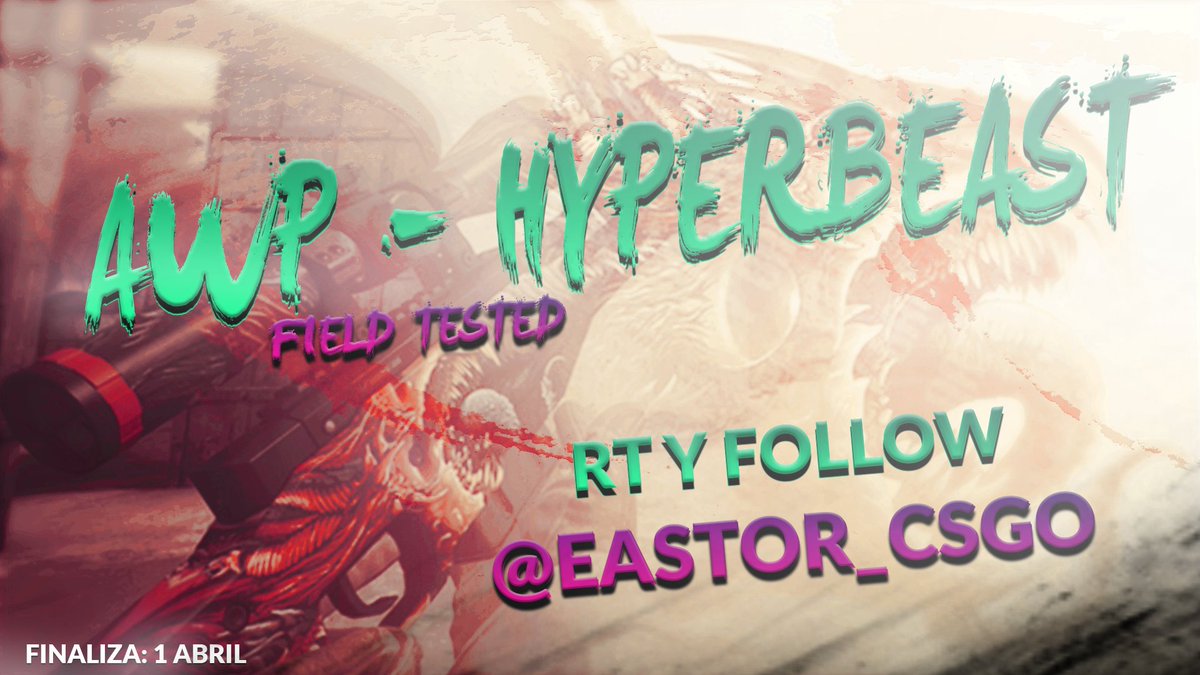 EasTorcs's tweet photo. Nos vamos de_sorteo?

AWP Hiperbestia - Field Tested
RT+Follow @EasTor_CSGO https://t.co/yesgUNI8Yj