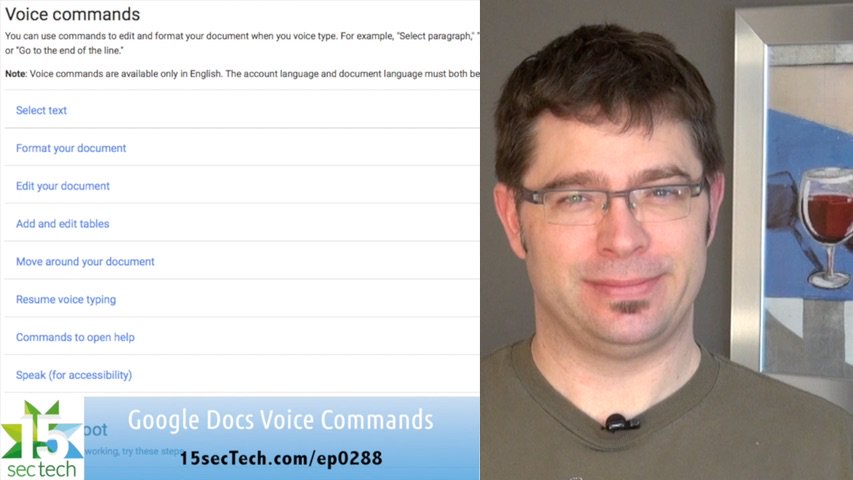 commandn's tweet image. #GoogleDocs adds #voice commands on top of dictation to edit &amp;amp; revise hands-free 15sectech.com/ep0288 #15secTech