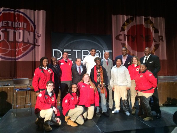 DetroitPistons's tweet photo. Read the full release about the #Pistons partnership with @CityYearDetroit. #DetroitHeart https://t.co/jj9HGYGXb6 https://t.co/9ZSVFMeuJA