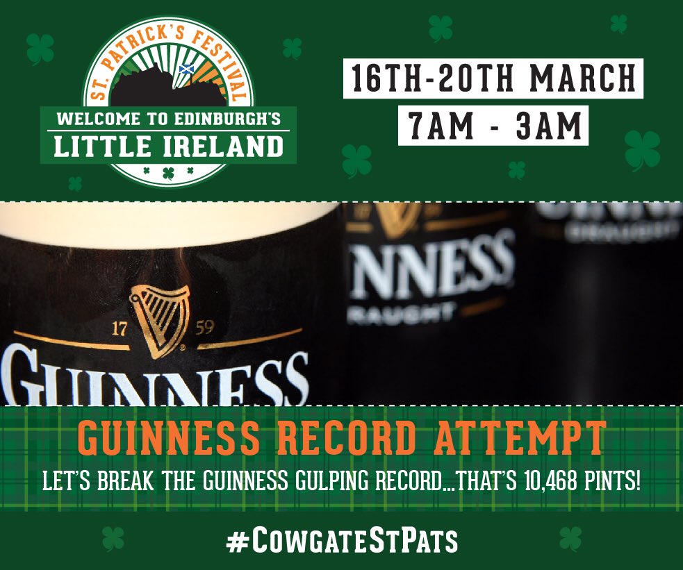 the3sistersbar's tweet image. #CowgateStPats #StPatricks Full info facebook.com/events/1256795… @edinburgh @Scotland4me @CowgateHostel @Edinburghhostel