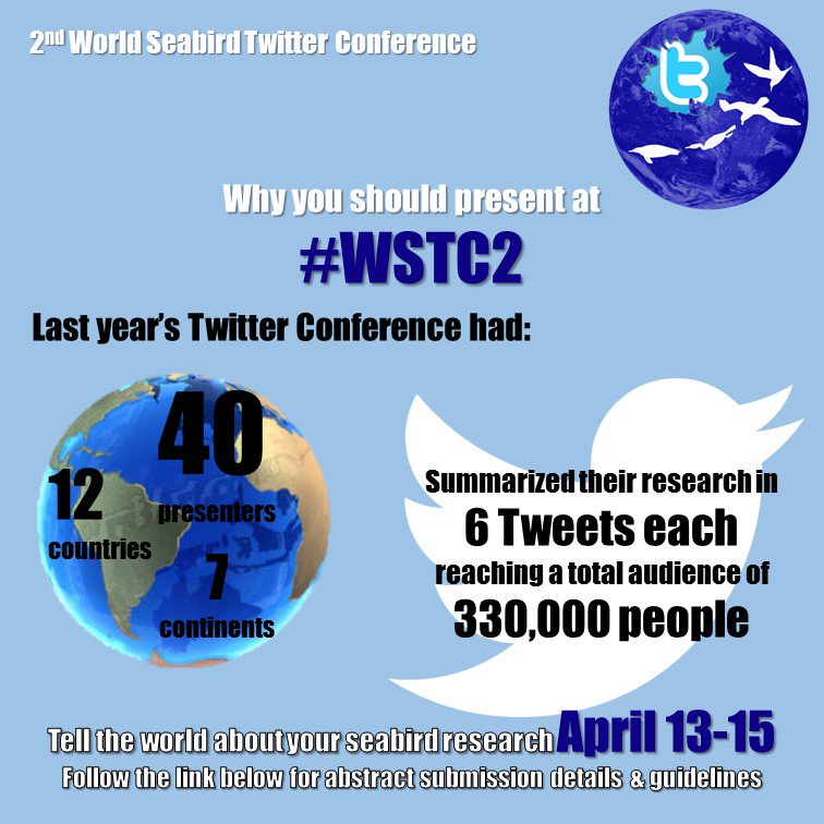 Why you should present at World Seabird Twitter Conference #WSTC2 Sign up here: goo.gl/forms/cb8NpazO…