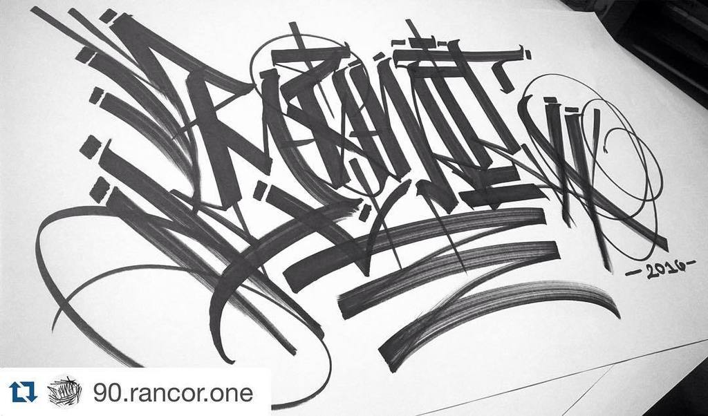 Druthersco's tweet photo. By bomit "Bomit" by @90.rancor.one with @repostapp.
・・・
@bomit ..... #bomit 2016...RANCORONE... #handstyles #handst… https://t.co/b5mQWzL6oX