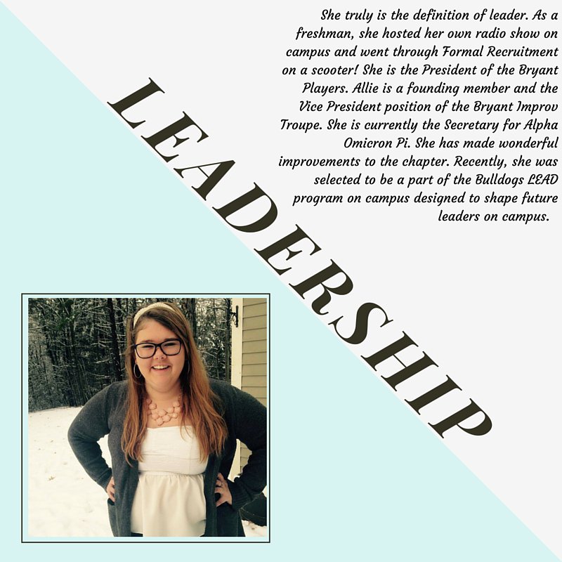 BryantPanhel's tweet photo. Congratulations to Allie Spica for her amazing Leadership skills inside and outside of Greek Life. #RitualAwareness https://t.co/i8g3AfU6eW