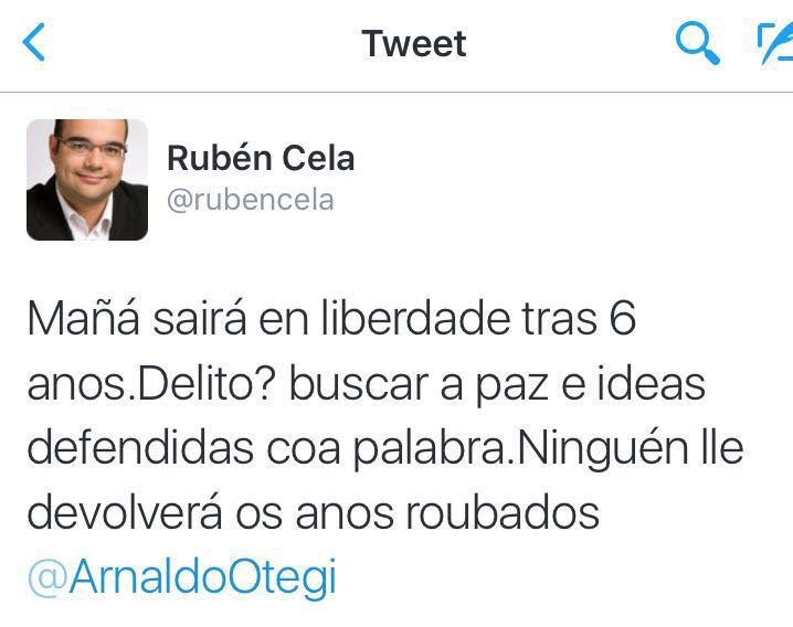 Moi forte esta mensaxe de <a href="/rubencela/">Rubén Cela</a> do <a href="/obloque/">BNG - Bloque Nacionalista Galego</a> de #Santiago de #compostela