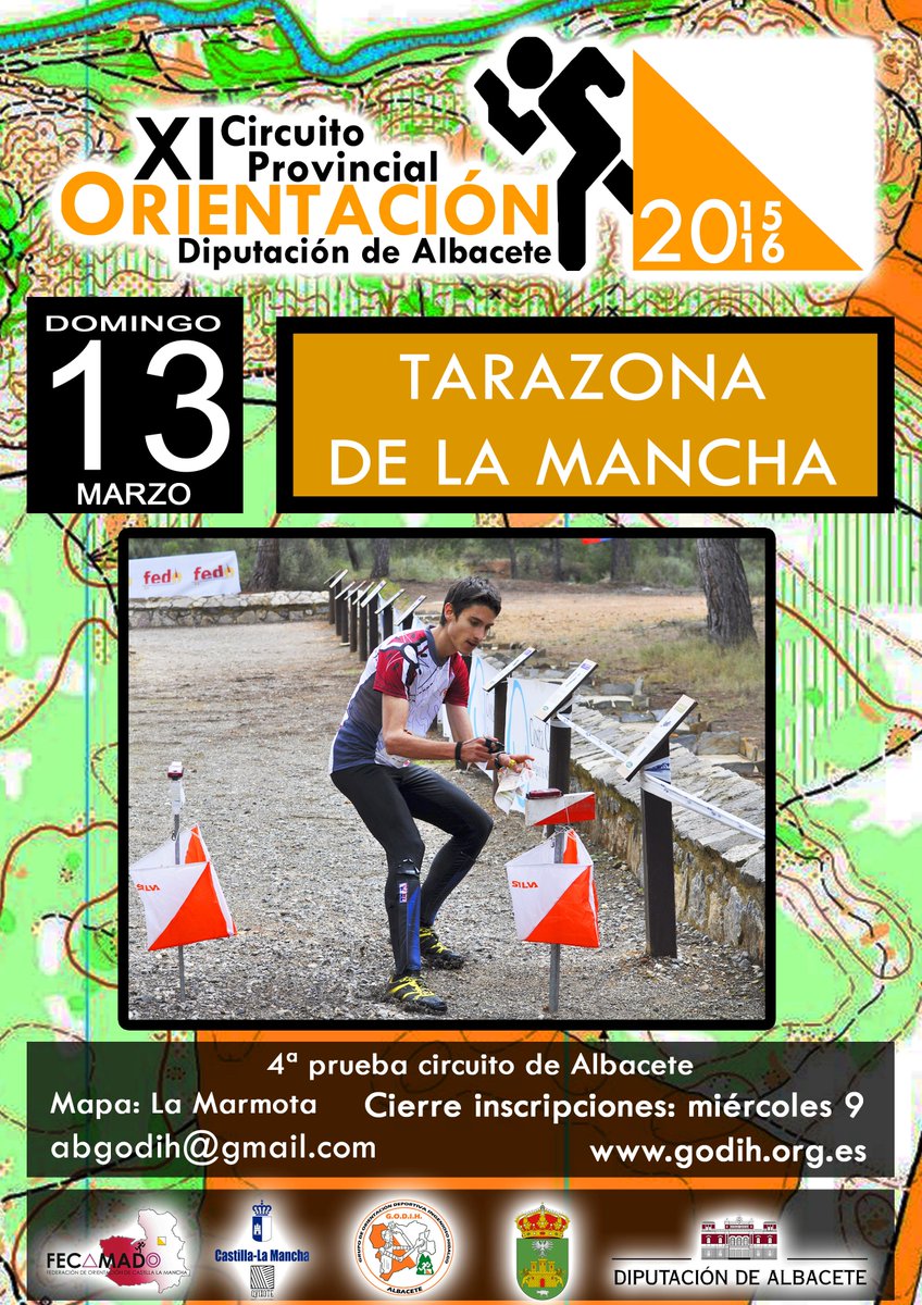 4ª prueba del XI CPO en La Marmota el 13 de Marzo.
Boletín e inscripciones en:
godihalbacete.wordpress.com/04-la-marmota/