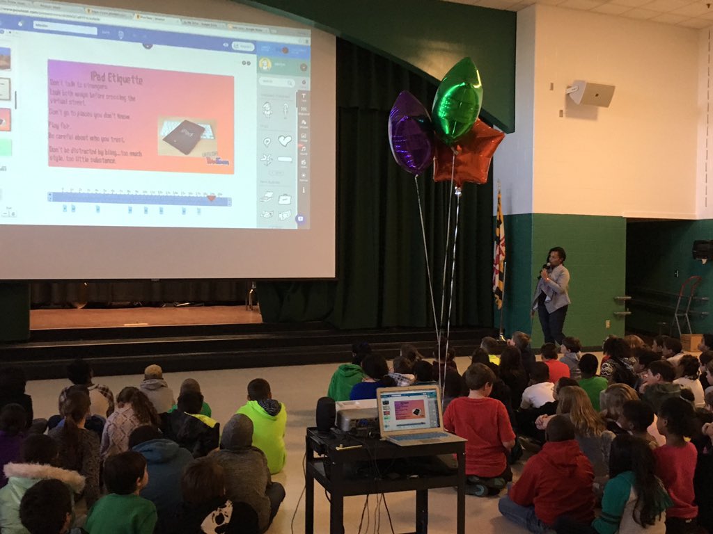 Fourth grade iPad Kickoff Assembly this afternoon.<a href="/4KristenEnglish/">Kristen English,Ed.D.</a>#wcpsmd#EasternWCPS