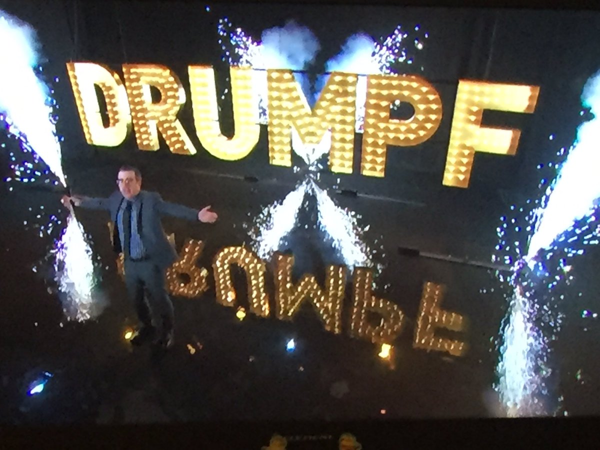 jEllie1108's tweet photo. Hero status @LastWeekTonight #MakeDonaldDrumpfAgain https://t.co/MccdS6Bhlr
