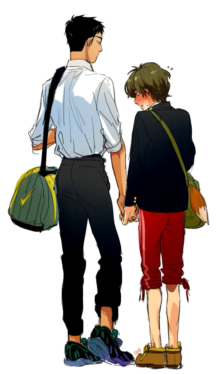 im sure ive posted these dudes before but this is touya &amp; his unnamed boyfriend..touya really likes outgoing guys...