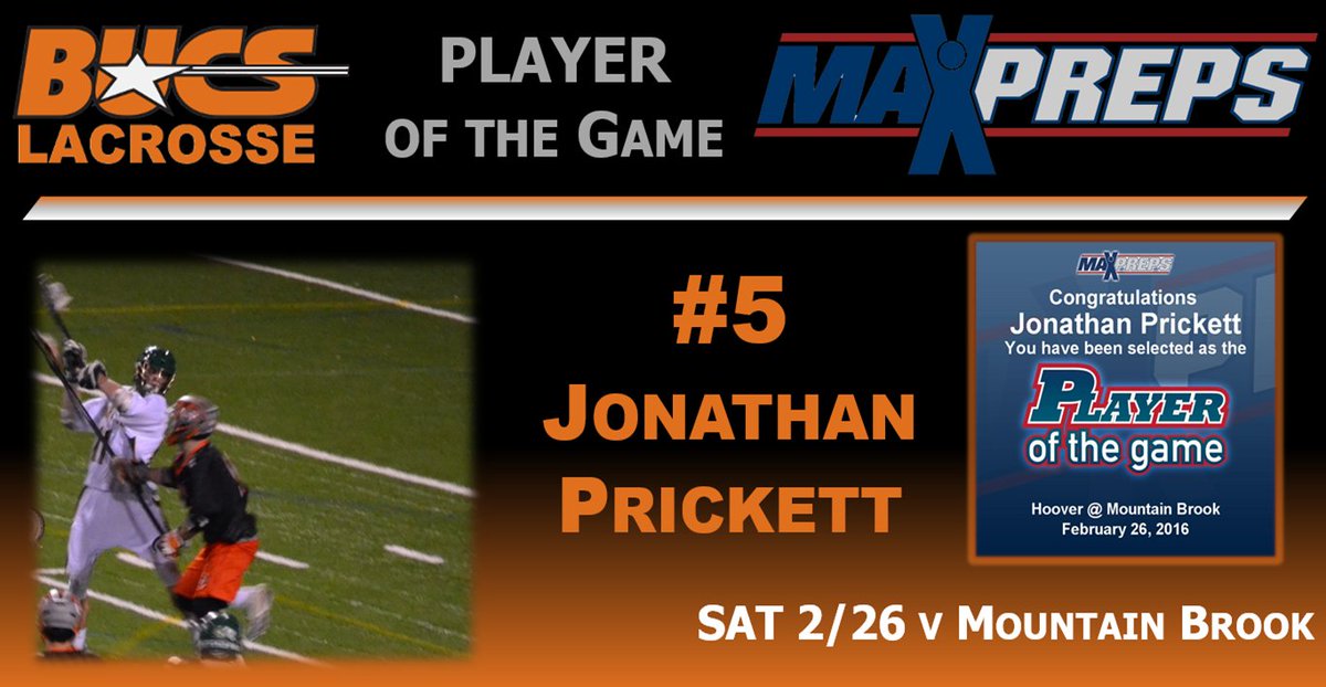 HooverBoysLax's tweet photo. Sr DEF @jonathanpricket #PlayerOfTheGame v @MBVarsityLax FRI https://t.co/PCoPvPjCtx @toplaxrecruits #rocksolid https://t.co/v6DQUjLd93
