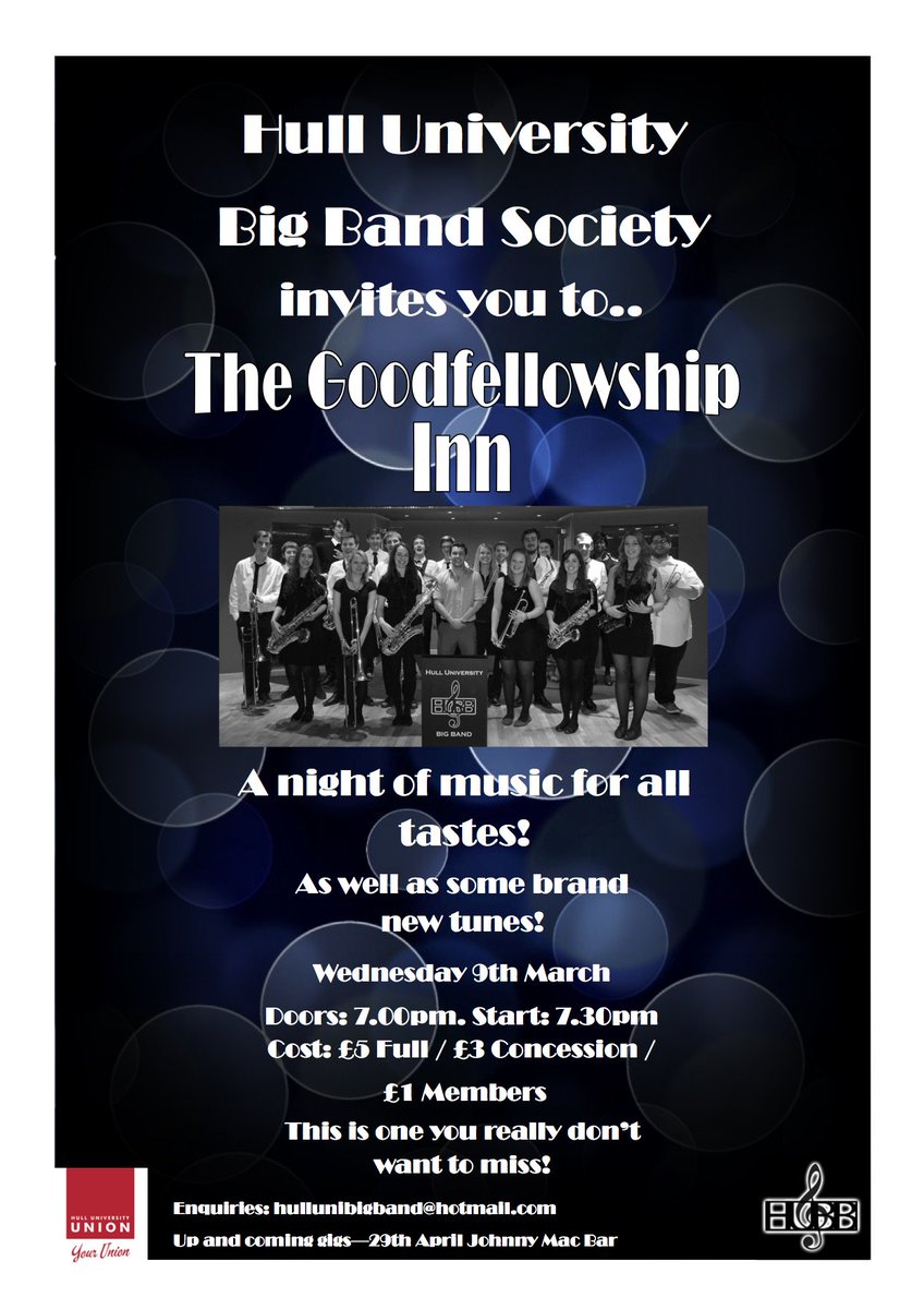 Get yourself down to The Goodfellowship Inn on 9th March for an evening of jazz with HUBBS!
