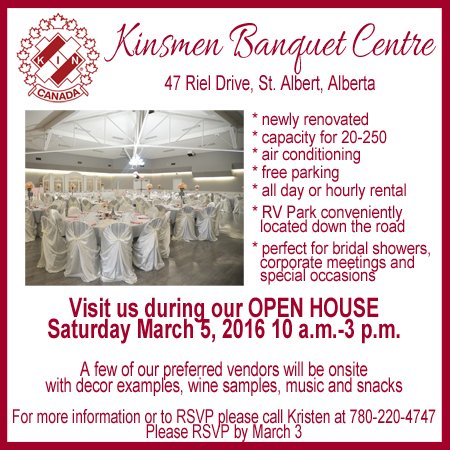 Check out the open house this weekend at the Kinsmen Hall in St. Albert