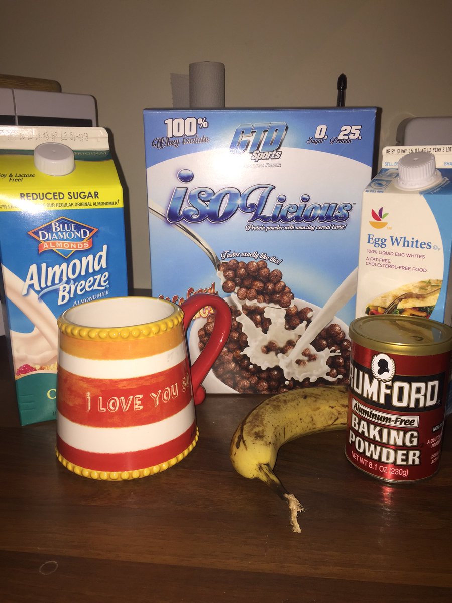 thefitchrissy's tweet photo. Making a delicious dessert!1scoop of @CTD_Sports coco,splash of almond milk,egg,banana,baking powder #ctdnation https://t.co/FNmk2M6j65