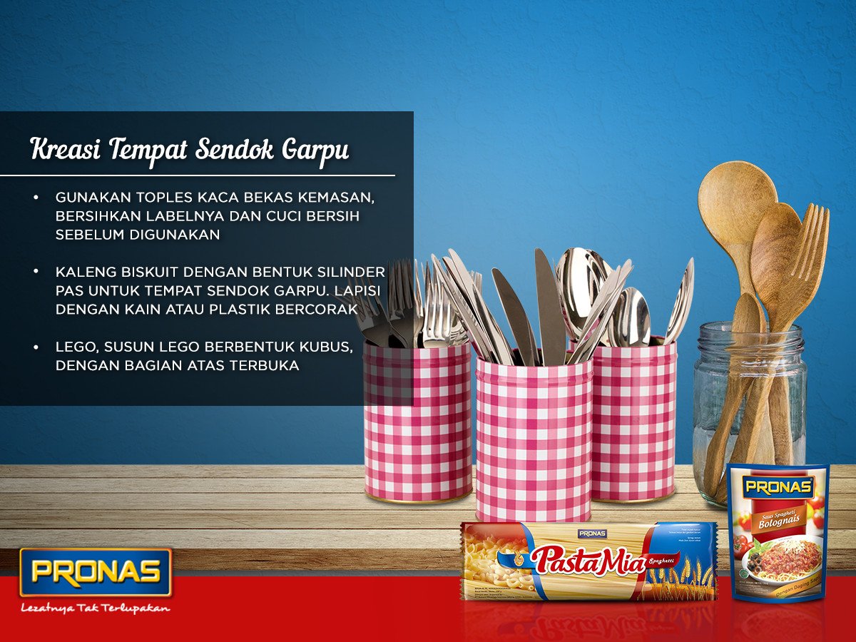 DapoerPronas's tweet photo. Biar meja makan jadi cantik dan unik, sesekali ganti tempat sendok garpu dengan benda-benda ini ya, Bu. #TipsPronas https://t.co/Xd6XczNq1X