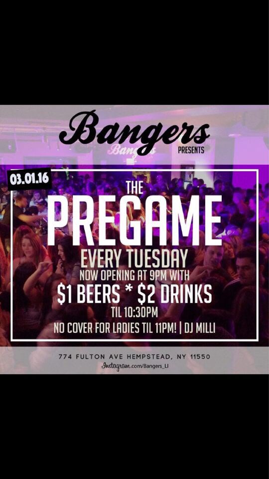 Bangers_LI's tweet photo. Doors open at 9pm tomorrow see you there! https://t.co/Y6jcX8TQ7W