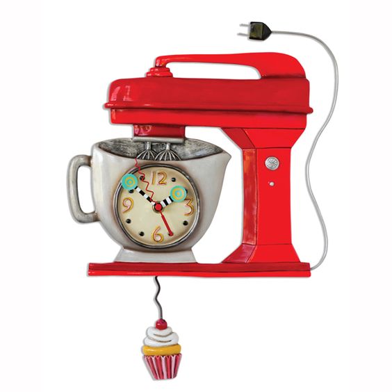 TheHolidayBarn's tweet photo. It's time to make the cupcakes! Sweet Red Mixer Clock-->https://t.co/OLw0L2Twlh #cupcakes #Bakeoff #kitchen #Mixers https://t.co/dncOWRaVqh